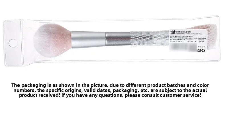 Dual Ended Face Brush - Powder/Blush/Highlighter/Contour Brush, Mini Makeup Brush Set, Portable Travel Cosmetic Tool