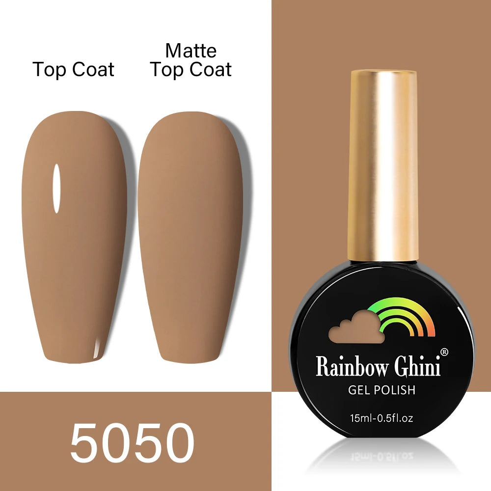 RG HEMA TPO FREE Neon Glitter Gel Nail Polish 15ml Nail Art Manicure Semi Permanent Gel Hybrid Varnishes Top Base Coat UV Nail