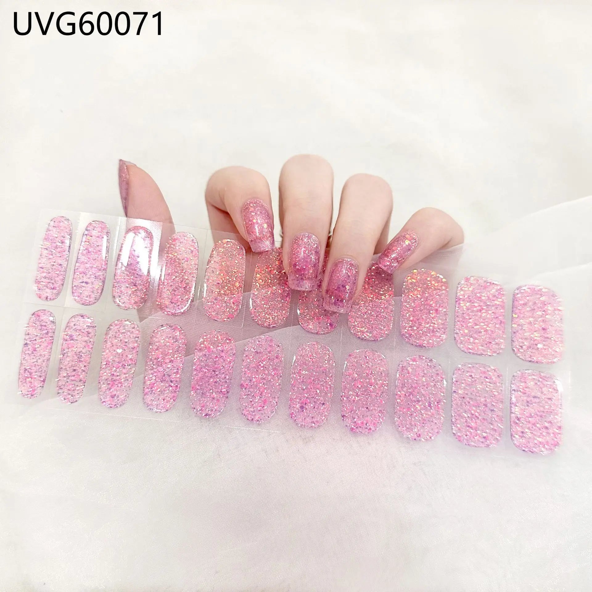 20/22tipsChristmas Semi Cured Nail Sticker UV Led Lamp Semi Cured Gel Design Nail Decals Waterproof Nail Stickers Nail Manicure