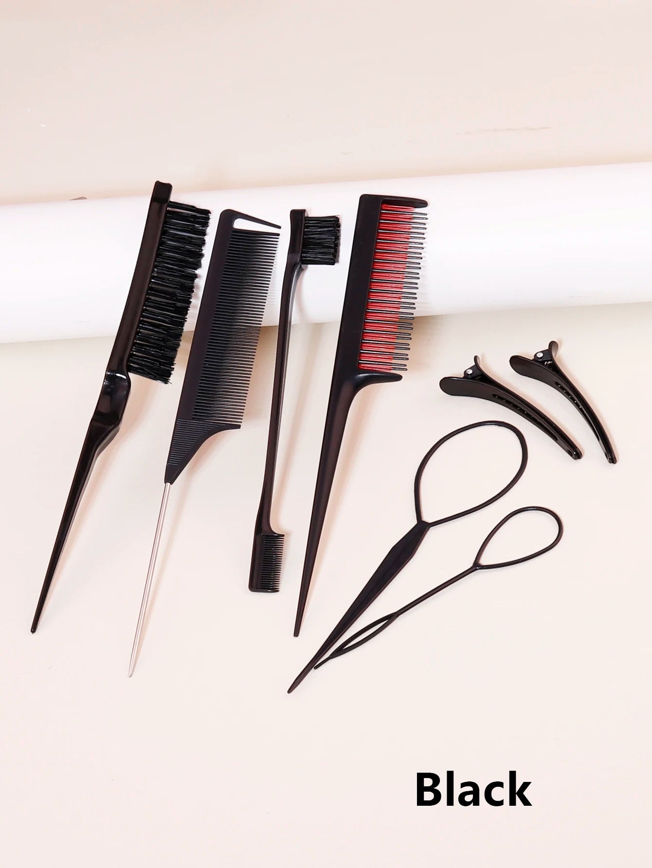 8-piece hair styling comb set with triple tear comb mouse tail comb edge brush hair salon accessories Special for real hair wigs