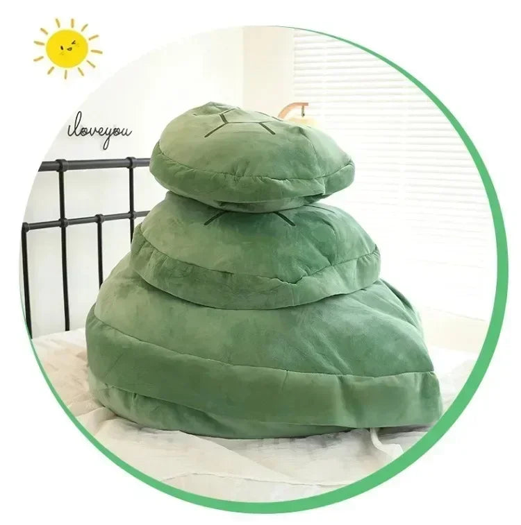 Wearable Turtle Shell Pillow Creative Soft Tortoise Back Pillow Plush Body Giant Cushion Adult Dress Up Gift Bedroom Decoration