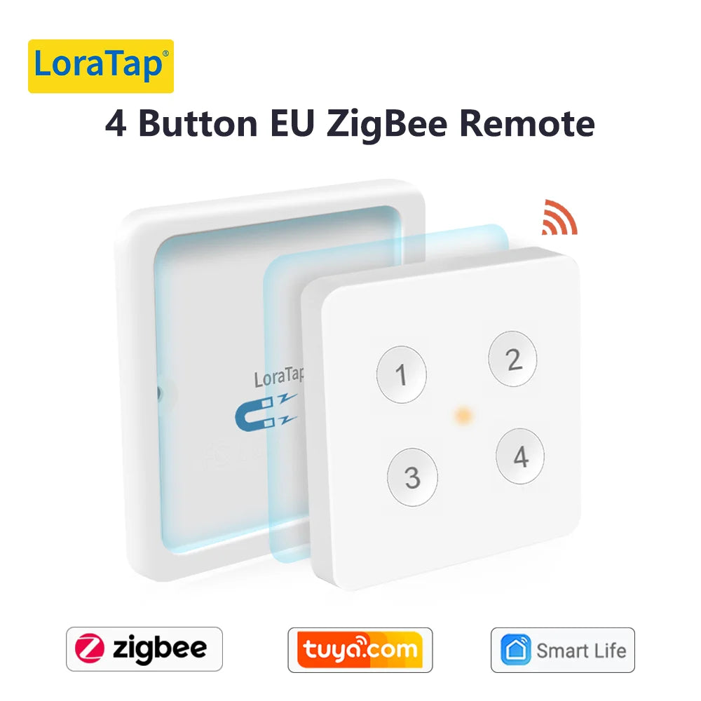 Tuya Smart Life ZigBee 3.0 Wireless Portable Pushbutton 1,2,3,4 Gang Remote Controller Scene Switch