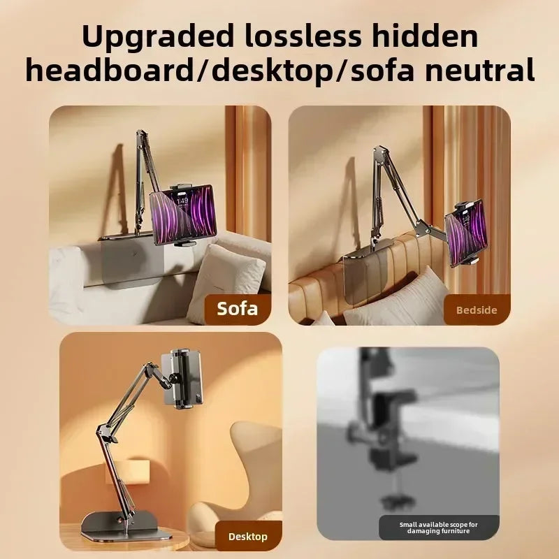 Adjustable Lazy Mobile Phone Stand for Bedside and Desktop Hidden Design Live Broadcast and Video Watching