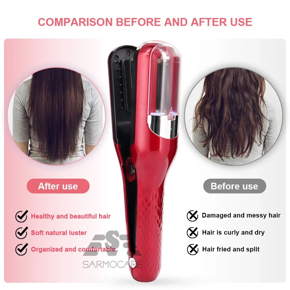 Cordless Hair Cutting Machine Split End Hair Trimmer Cutter Type-c Charge Automatic End Remover Damaged Hair Care