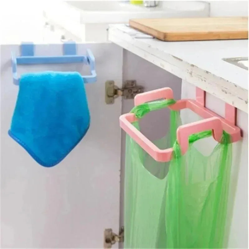 Garbage Hanging Bag Kitchen Trash Storage Rack Bag Hook Scouring Pad Dry Shelf Holder Kitchen Organizer Dish Rack