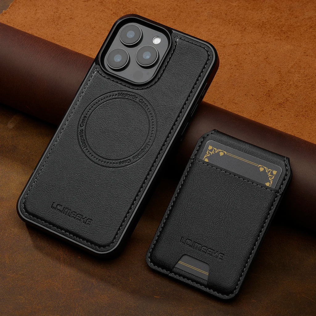 Detachable Magnetic 2 In 1 Leather Case For iPhone 16E 17 1615 14 13 12 11 Pro XS Max Air XR 8 7 Plus SE Card Pocket Phone Cover