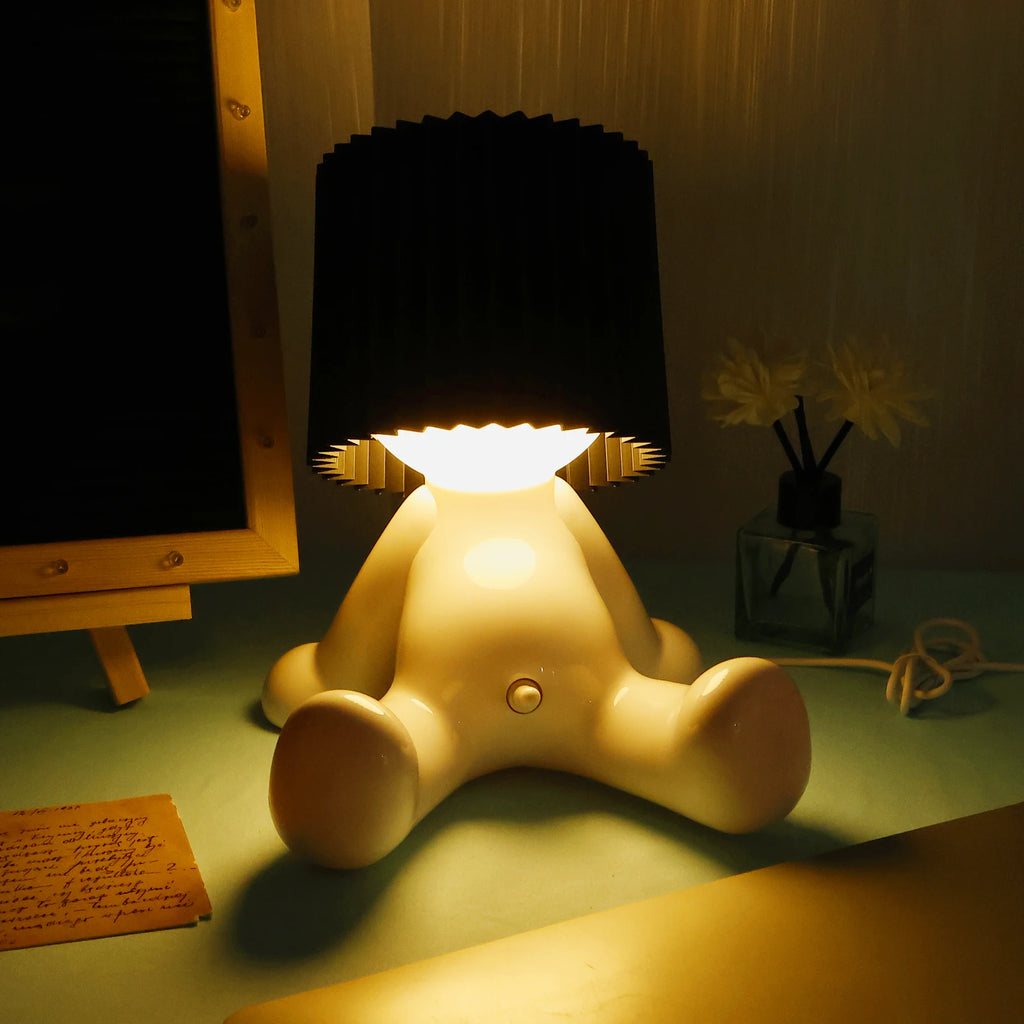 Creative Table Book Light Little Naughty Boy Night Light Shy Man Lamp Children Home Room Bedside Desk Decor Valentine's Day Gift