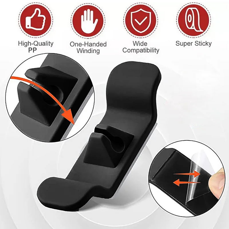 1/5/10pcs Cord Winder Cable Management Clip Cable Holder Keeper Organizer For Air Fryer Coffee Machine Kitchen Appliances