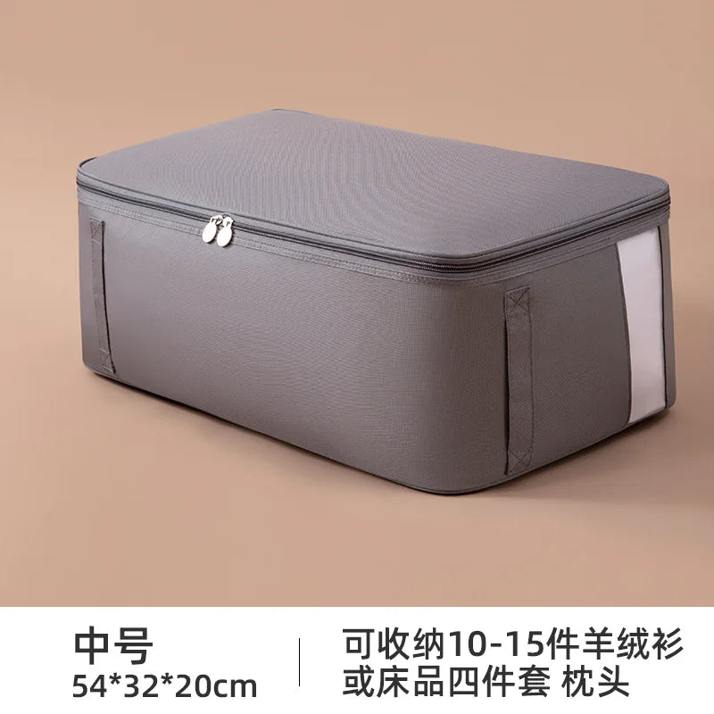 SRETNO Oxford Fabric Storage Bag Cotton Quilt Storage Bags, Clothes Storage Organizer Moving and Packing Luggage Bag Travel Bags