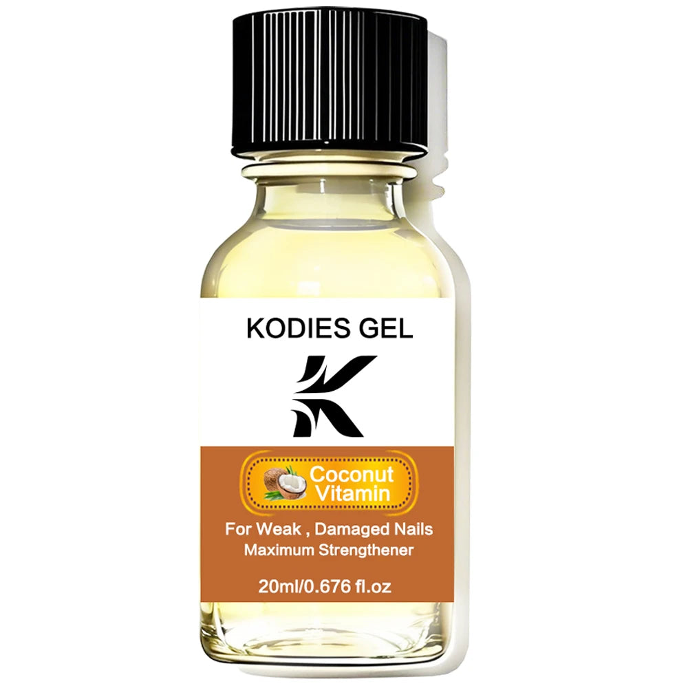 KODIES GEL Cuticle Oil Nail Art Treatment Coconut Vitamin C Repairs and Restores Cuticles Stronger Nails Nourishment Oil Care