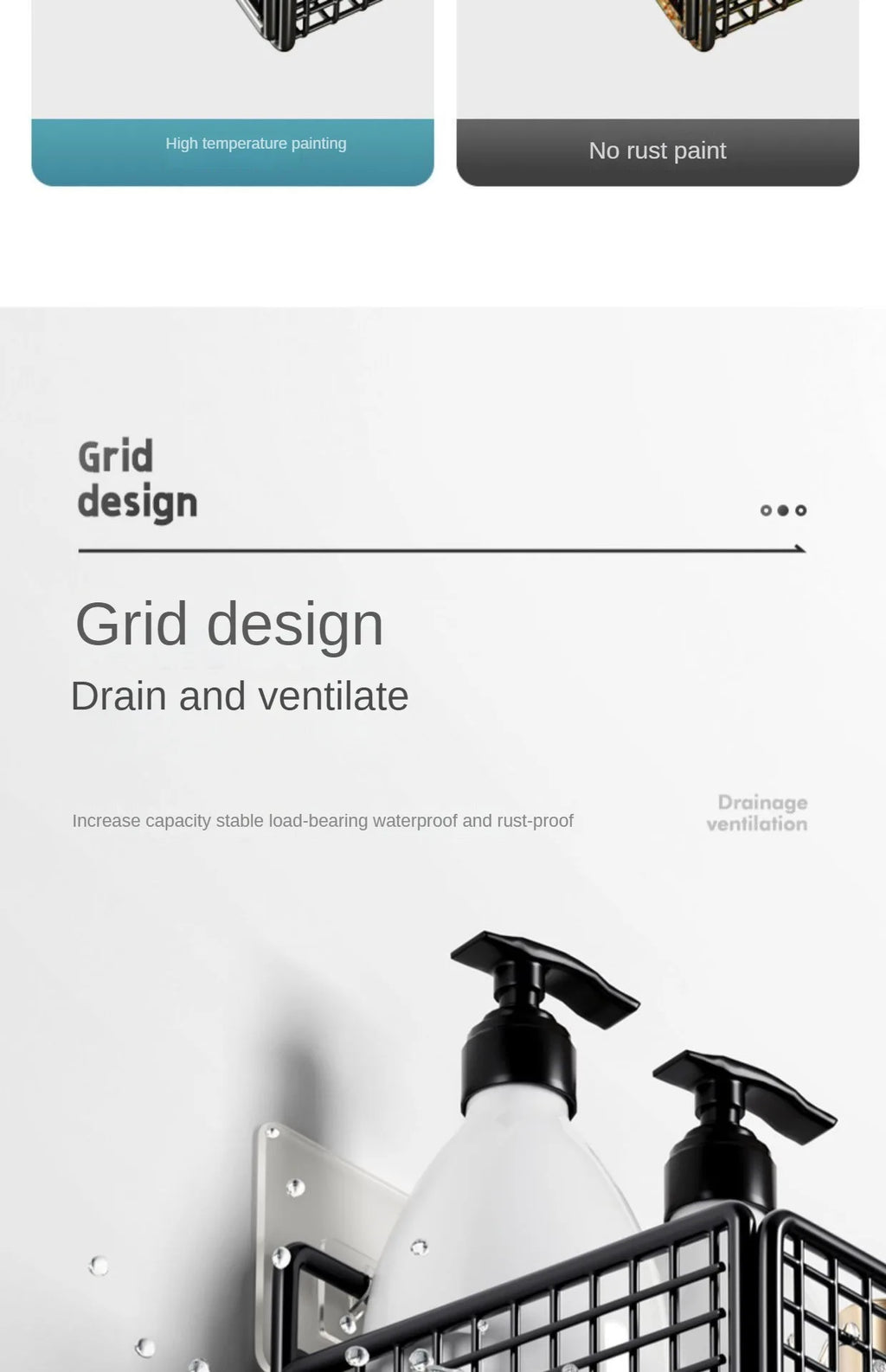 Kitchen Wall Mount Storage Rack Non Perforated Wall Mounted Storage Rack Wall Shelf Spice Rack Kitchen Rack Dish Rack Sink Rack