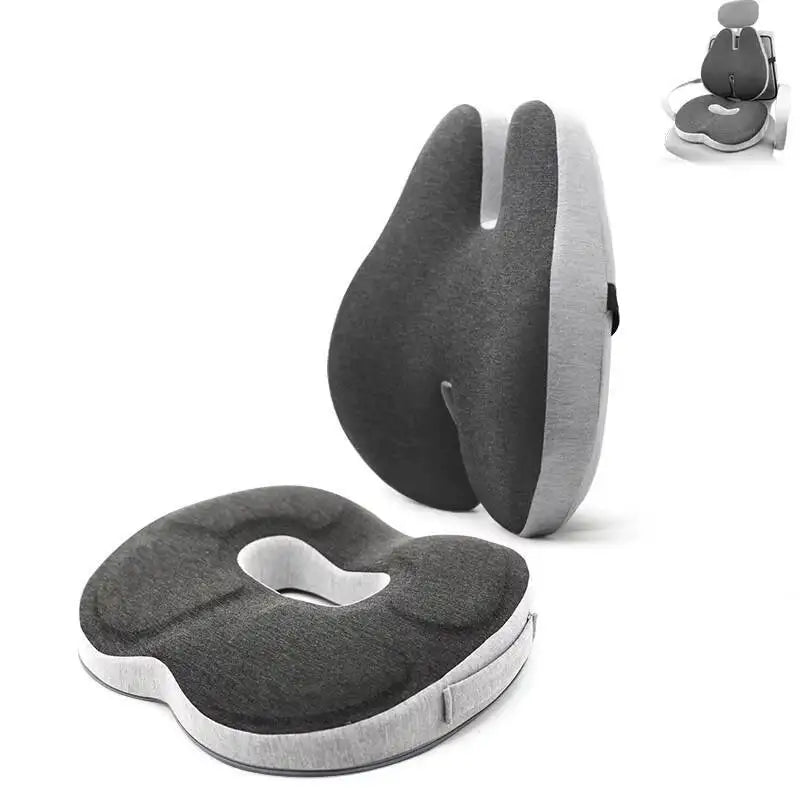 Memory Foam Office Chair Cushion Car Seat Support Waist Pillow Massage Lumbar Orthopedic Pillow Buttock Coccyx Cushion Back Pads