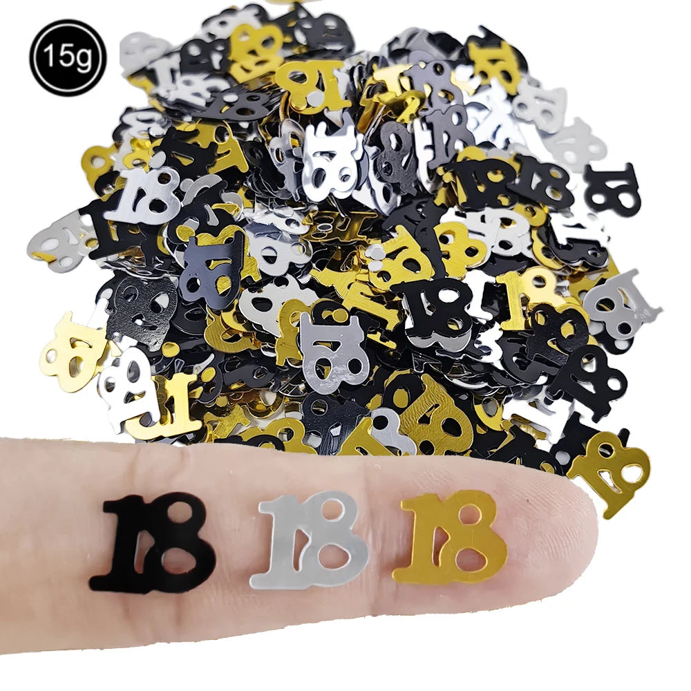 18th Birthday Decors for Boys Girls Black Gold Party Banner Balloon Tablecloth Plate Cup Napkin 18 Years Birthday Party Supplies