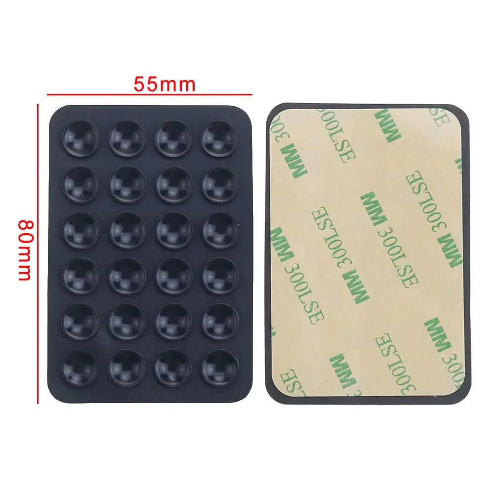 Multifunctional Silicone Suction Pad Phone Fixture Suction Cup Backed Adhesive Rubber Sucker Pad Fixed Pad 24Square Suction Cups