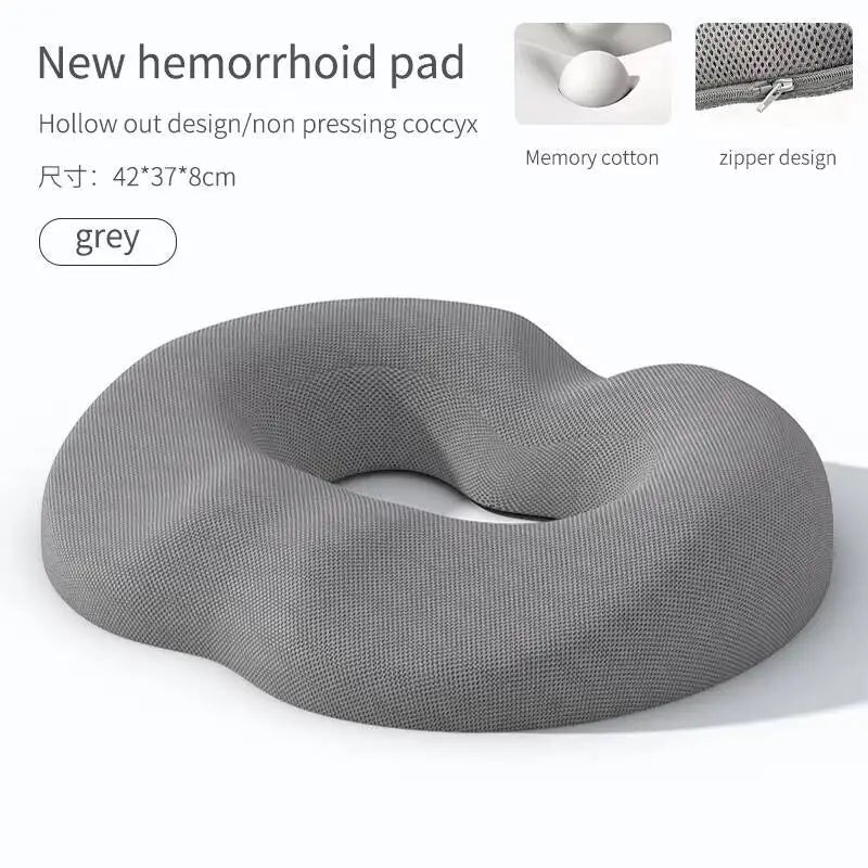 Breathable Comfortable Office Chair Memory Foam Seat Non Slip Orthopedic Prostate Cushion for Tailbone Sciaticaback Pain Relief
