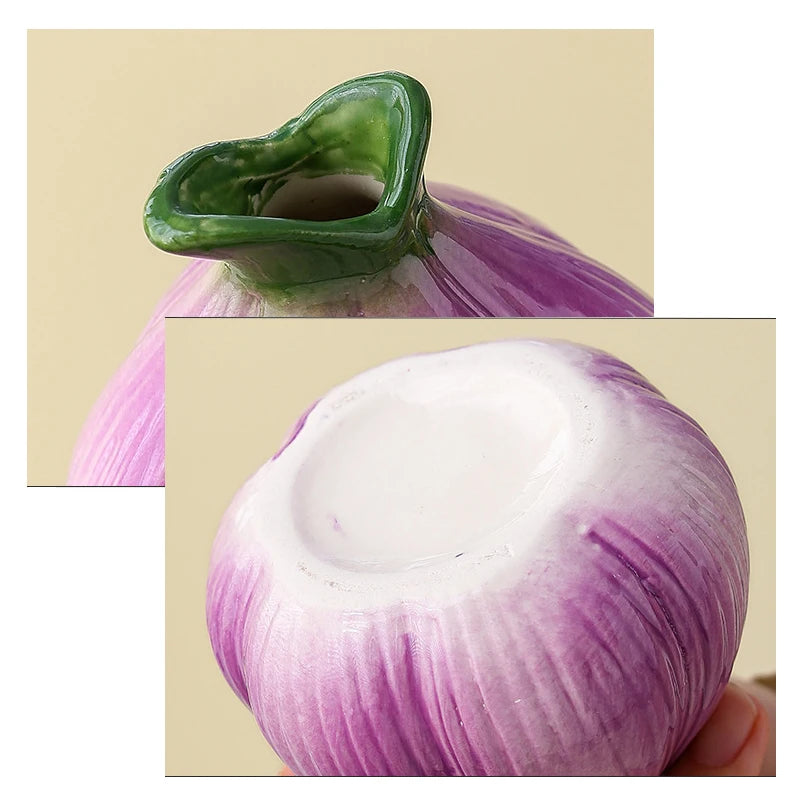 Onion Shaped ceramic Small Vase Living Room Flower Arrangement Hydroponic Planting Flower Pot Modern Desktop Vase Decorations