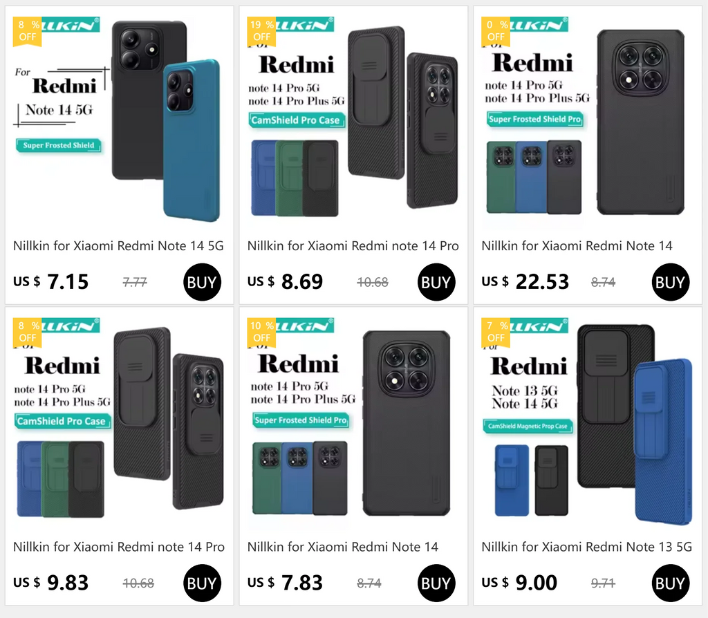 Nillkin for Xiaomi Redmi note 14 Pro 5G 14 Pro Plus 5G CamShield Pro Slide Camera Cover Shockproof Protector Phone Case