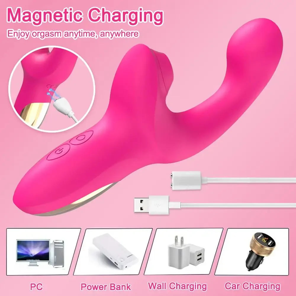 Powerful Dildo Vibrator for Women 20 Speeds Female Clit Sucker Vacuum Clitoris Stimulator Finger Wiggling Adults Sex Toy Goods