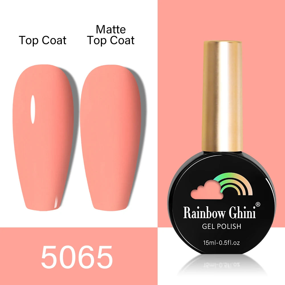 RG HEMA TPO FREE Neon Glitter Gel Nail Polish 15ml Nail Art Manicure Semi Permanent Gel Hybrid Varnishes Top Base Coat UV Nail