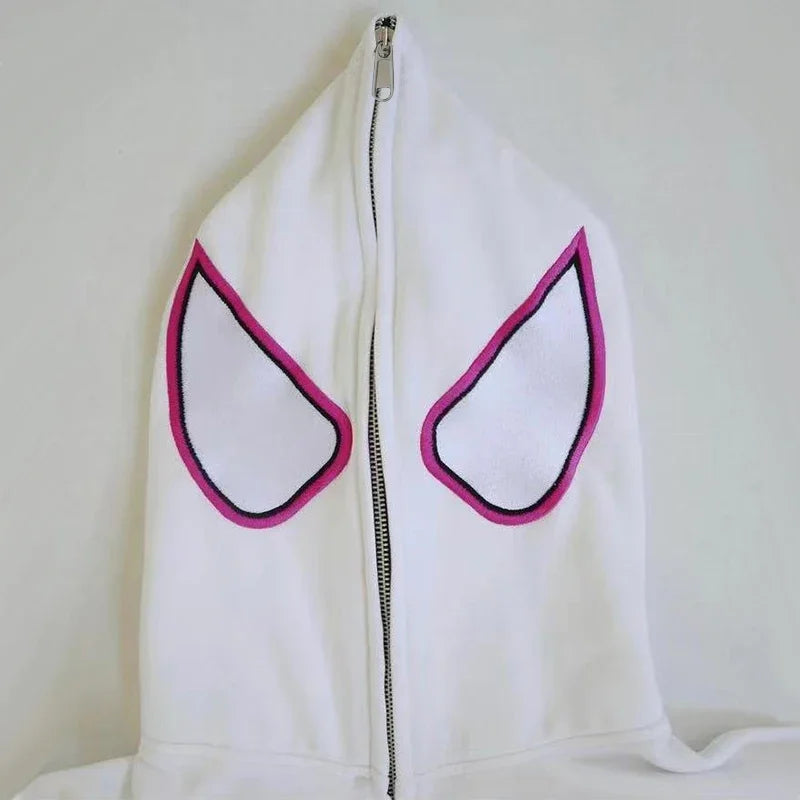 2025 Fashion Hoodie Punk Gothic Hoodie Zipper Men's and Women's Autumn/Winter Harajuku Casual Sweatshirt Jacket Street Wear