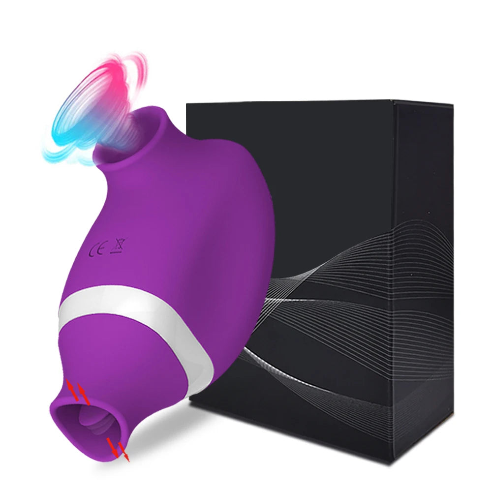 2 in 1 Clitoral Sucking Licking Vibrator Tongue Licking Clitoris Nipples Sucker Massager Women Vacuum Stimulator Erotic Sex Toys