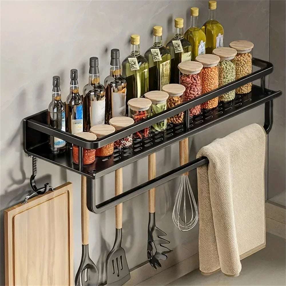 Kitchen Multifunctional Storage Rack Kitchen Table Items Organizer Shelf Cooking Items Wall Mounted Rack Kitchen Accessories