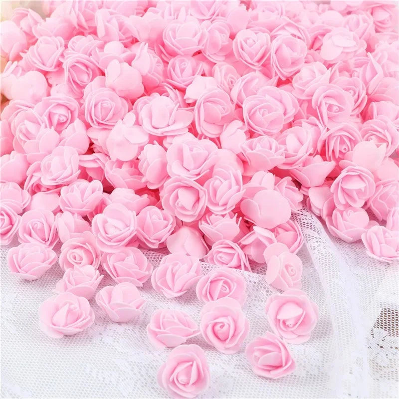 Artificial Rose Flower Heads Real Looking Foam Roses for DIY Wedding Baby Shower Centerpieces Party Home Decoration Wholesale