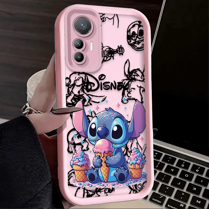 Anime Stitch Disney Phone Case for Xiaomi Mi 15 Ultra 14 13 12 12S 12X 11 Lite 5G NE 13T 12T 11T 14T Pro Soft Silicone Cover