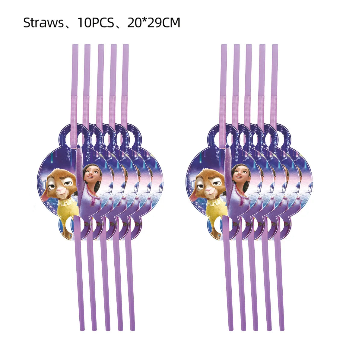 Cartoon Wish Birthday Party Decorations Asha Goat Balloons Disposable Tableware Plate Straw Napkin Princess Baby Shower Supplies