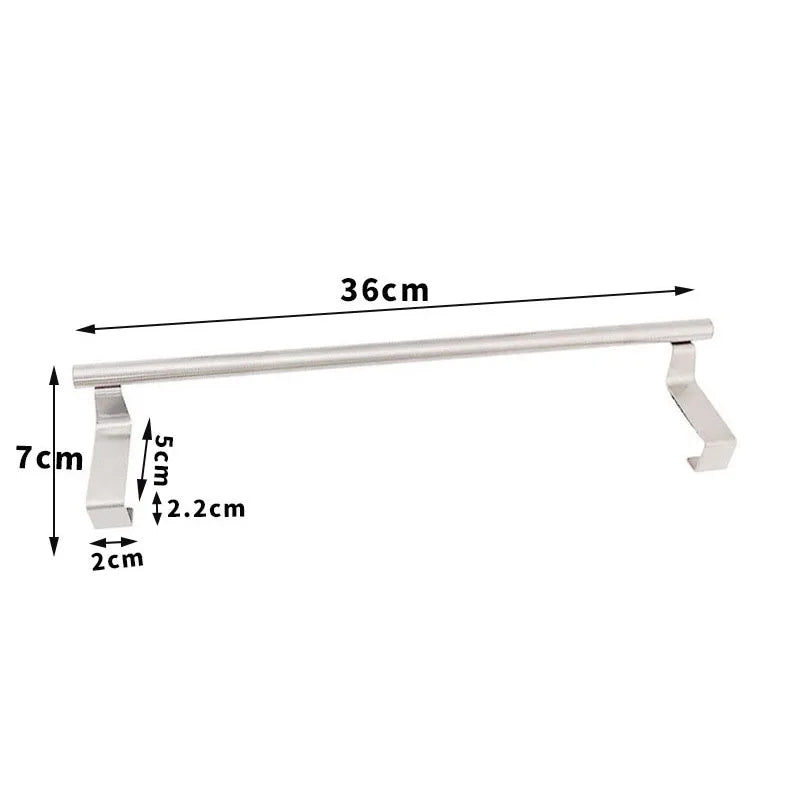 Cabinet Door Back Hanging Rack Kitchen Accessories No Punching Required Towel Bar Kitchen Organizing Shelf Organizer Storage