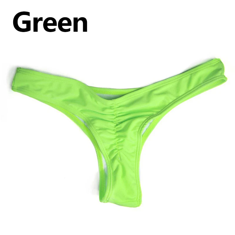 Fashion Ladies Thong Panties Solid Color Women Underwear G-string Swimwear Briefs Summer Women Sexу Bikini Bottom Beachwear