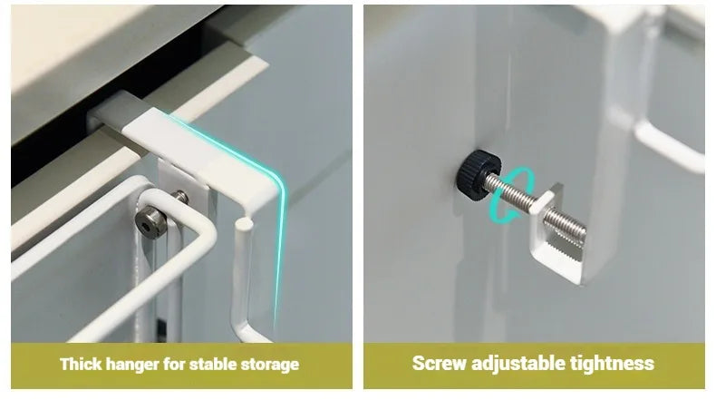 Foldable Countertop Shelf - Carbon Steel Cabinet Door Organizer with Multi-Functional Board - Space Saving Kitchen & Home Storag