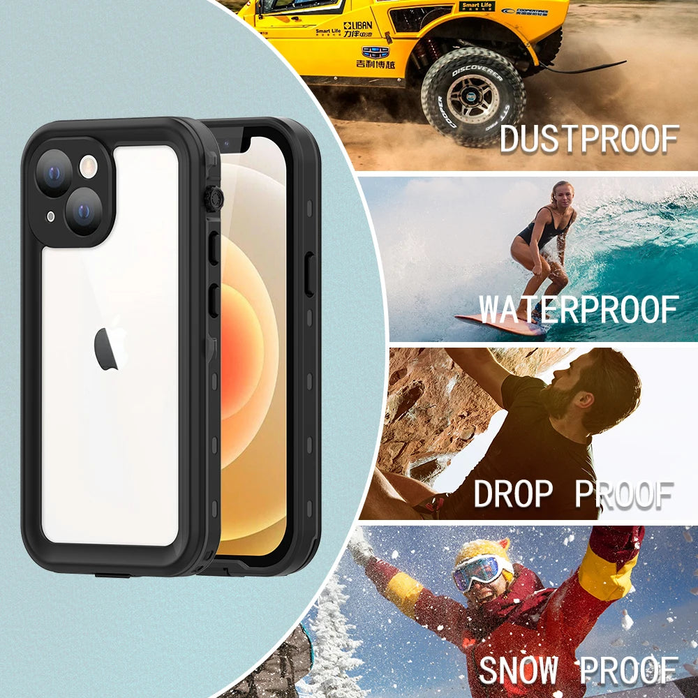 Shellbox hot sale  PC+TPU Lens protection rugged durable full seal IP68 waterproof phone case for iPhone 11 Pro Max XR 12 13