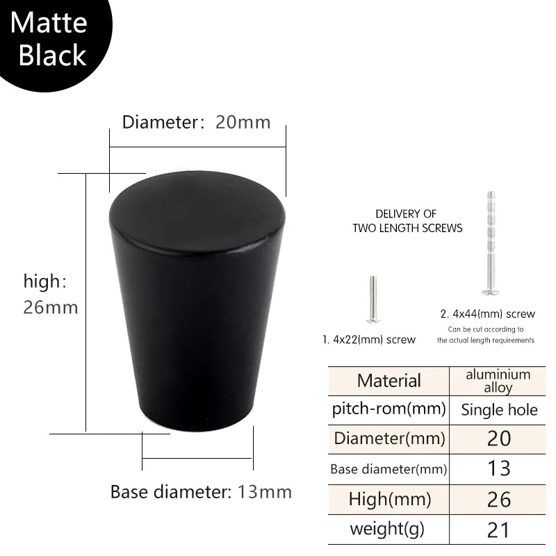 Modern style wardrobe cabinet bathroom cabinet black pulls drawer handles furniture cupboard aluminum alloy handle