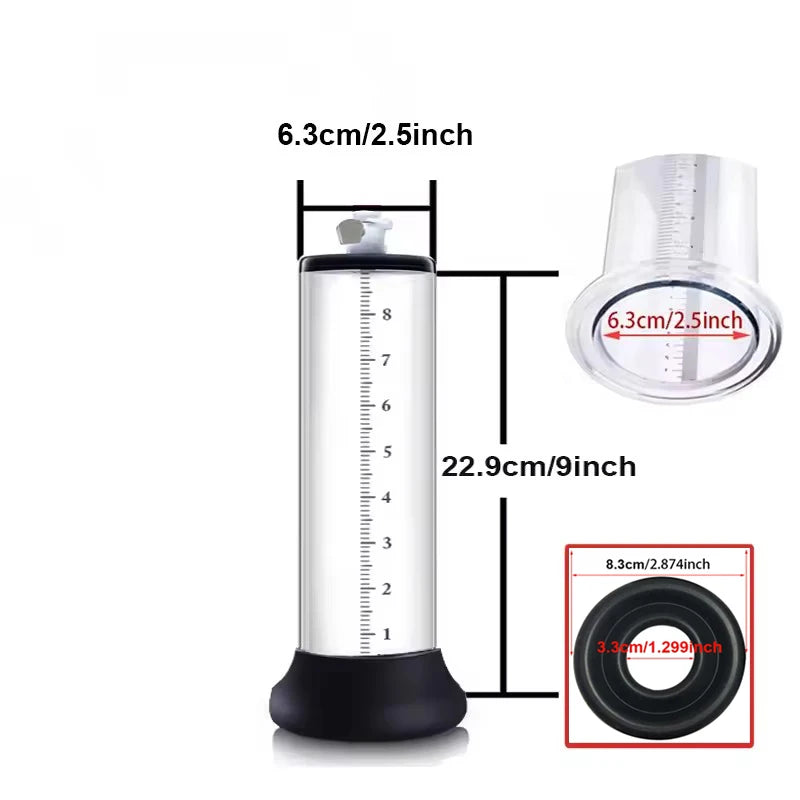 Electric Acrylic Penis Pump Vacuum Pump For Penis Male Penis Enlargement Pump  Penile Training Extender Cock Dick Pump For Men