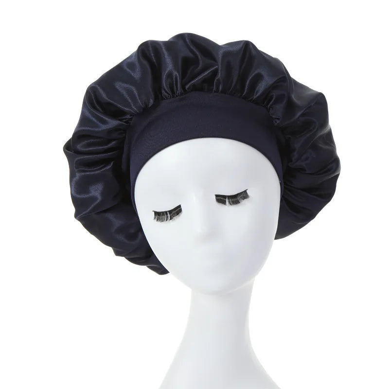 Hair Bonnet For Sleeping Women Wide Brim Sleep Cap Hair Bonnet For Curly Hair Showercap Children Men
