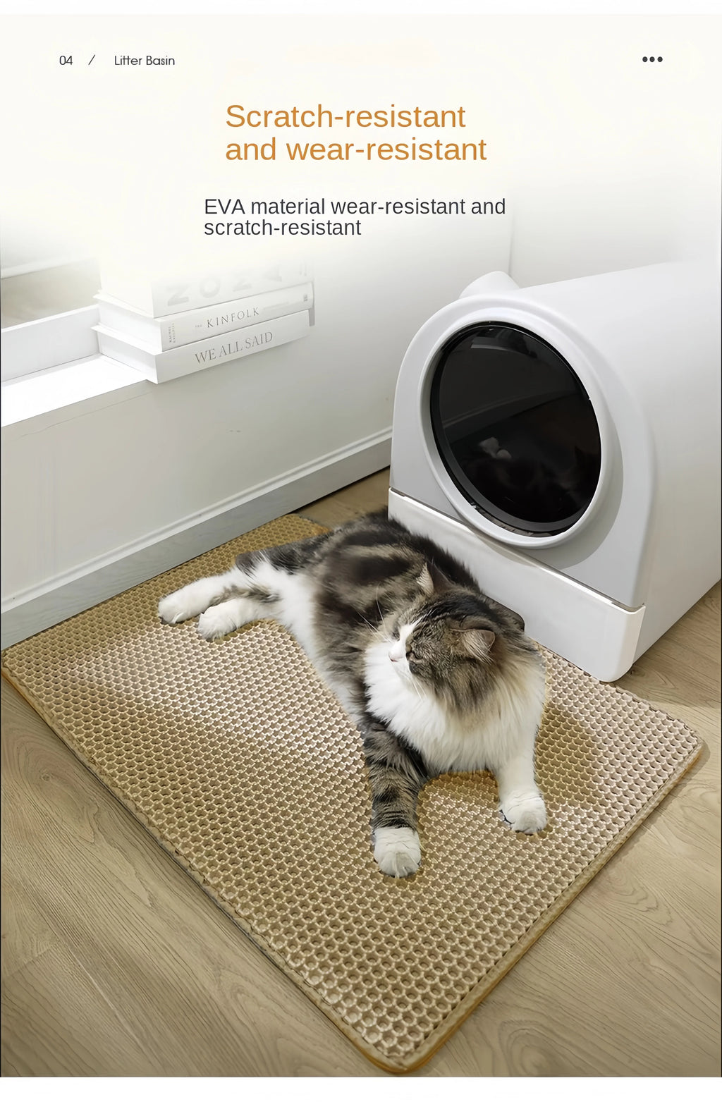 Cat Litter Mat Waterproof Double Layer Pet Litter Box Mat Pet Toilet Cat Mat Nonslip Sand Cat Washable Mat Pet Clean