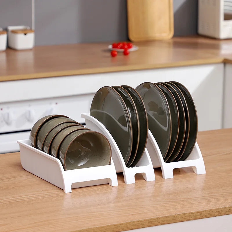 Dish Drain Rack Dinnerware Storage Organizer Cabinet Shelves Bowl Cup Rack Multifunctional Organizer Kitchen Supplies Holder