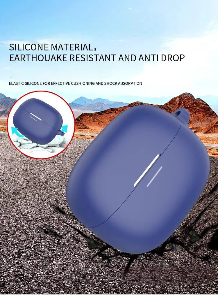 NEW Silicone Protective Case For Redmi Buds 6 Pro Headset Soft Case Charging Bag Headset Case Storage Bag with Hook