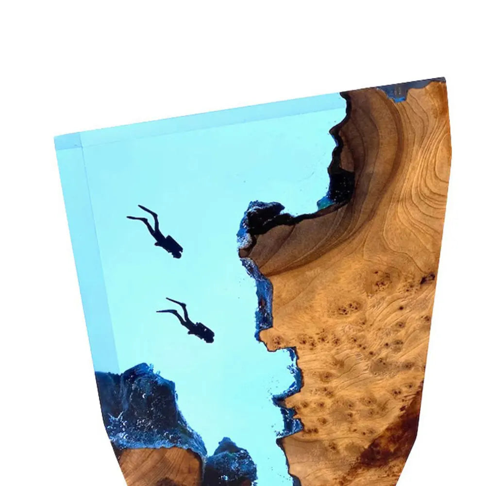 Seabed Exploration Organism Resin Table Light 2 Divers Resin Table Light Deep Sea Diver Night Light Bedroom Office Desk Decor