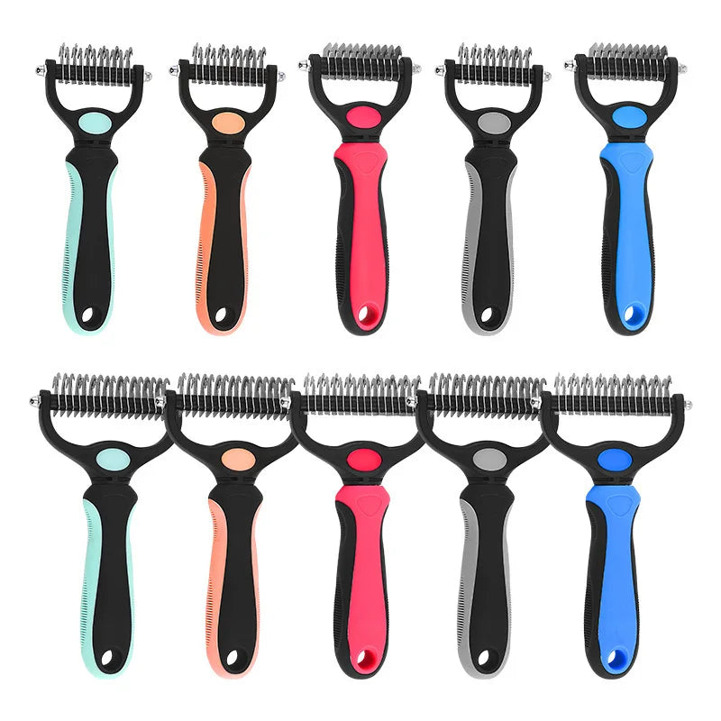 Stainless Pet Deshedding Brush Dog Hair Remover Pet Fur Knot Cutter Puppy Cat Comb Brushes Dogs Grooming Shedding Supplies