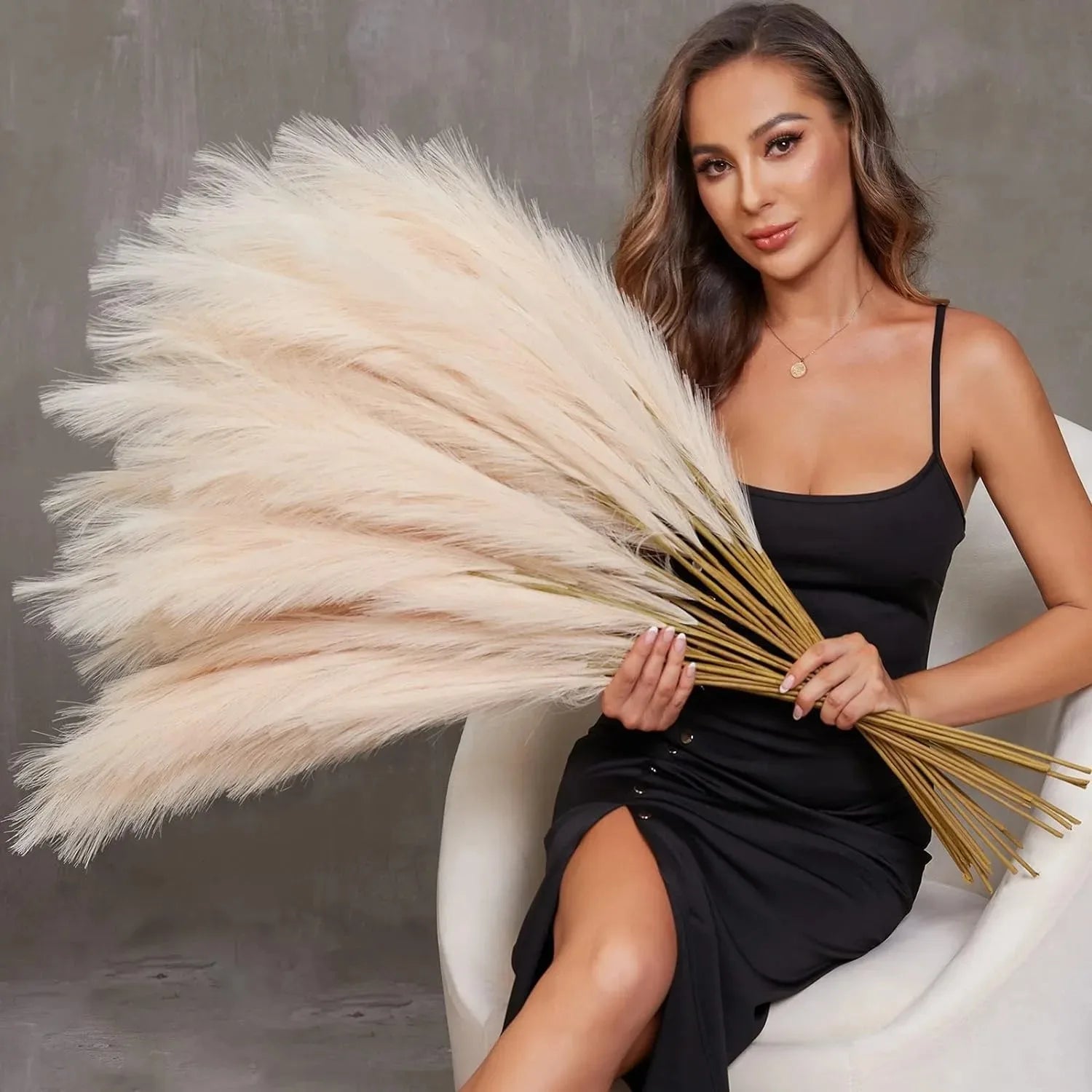 90/120cm Pampas Artificial Flowers Bouquet Fake Flowers for Home Decor Garden Arrangement Wedding Decoration Outdoor Reed Grass