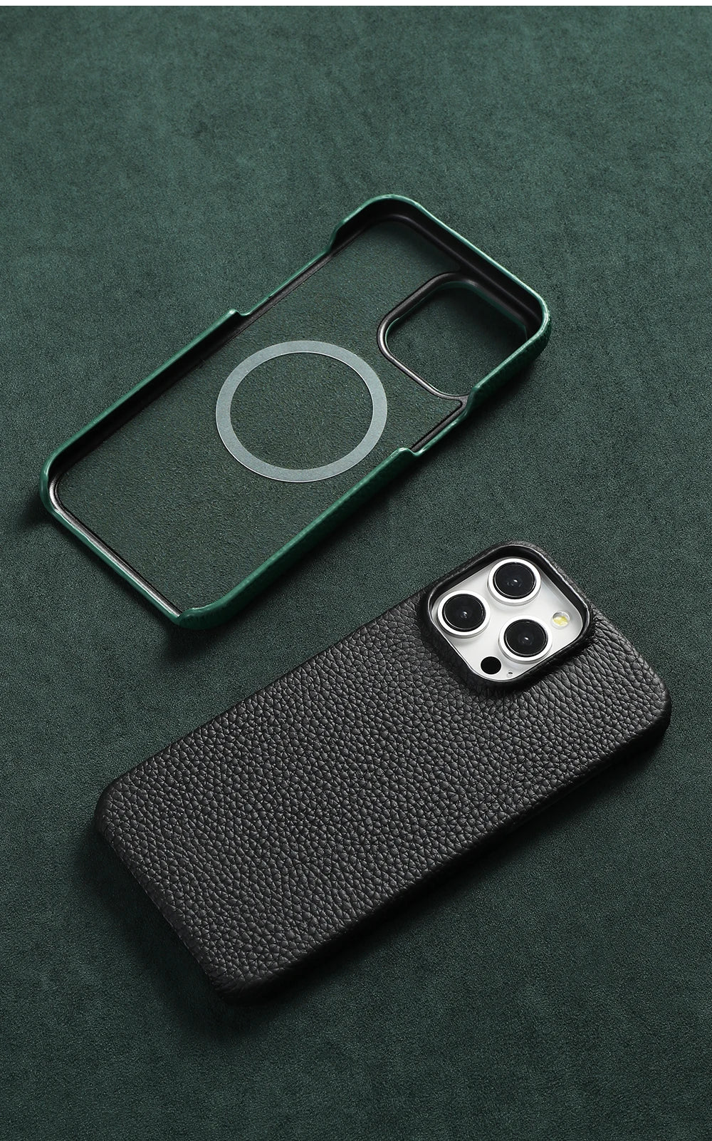 LANGSIDI Natural Cowhide Leather Magsafe Case for iPhone 16/15/Pro Max/Pro/Promax/15Pro/16Pro Luxury Magnetic Phone Back Cover