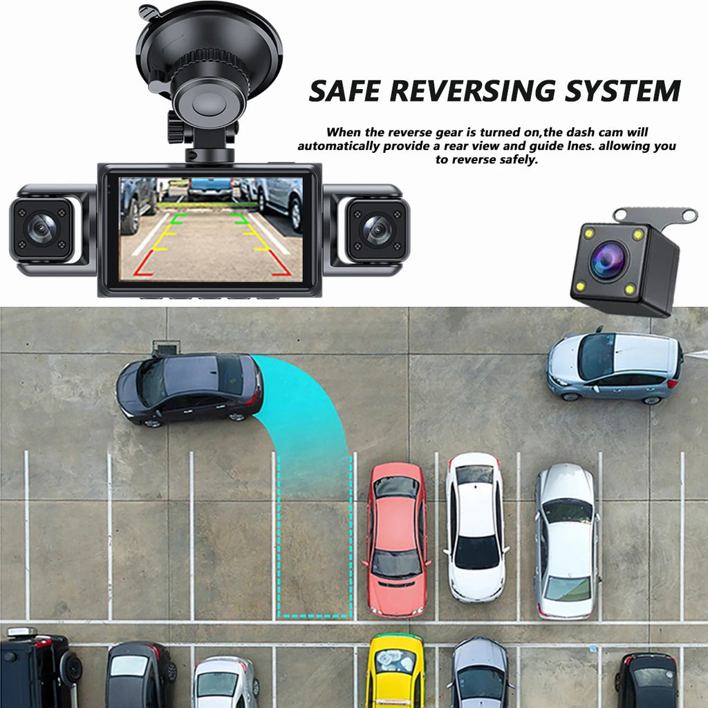 4 Channel Dash Cam wifi dashcam for car dvr Video Recorder Night Vision 24H Parking Monitor Black Box 360° Car Recording Camera