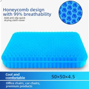 Car Use Square Cooling Breathable Polymer Gel Seat Cushion Anti-slip Hollow Out Design Summer Ice Mat for House Couch and Chairs