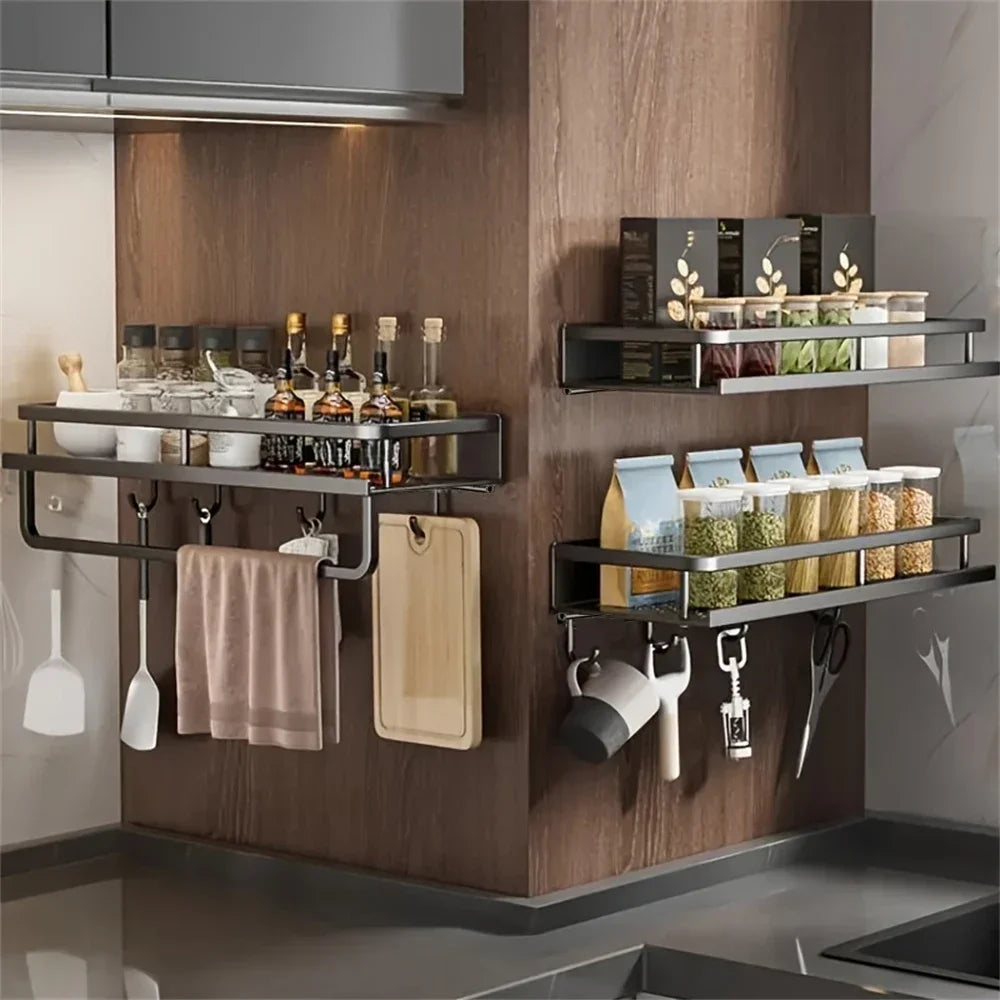 Kitchen Multifunctional Storage Rack Kitchen Table Items Organizer Shelf Cooking Items Wall Mounted Rack Kitchen Accessories