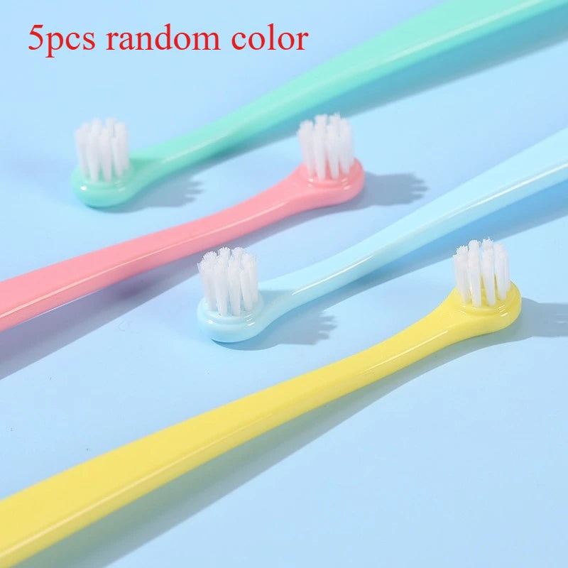 1pc/5pcs Pet Toothbrush Dog Cat Plastic Toothbrush Removing Bad Breath Tartar Cleaning Mouth Pet Dental Care Dog Accessories
