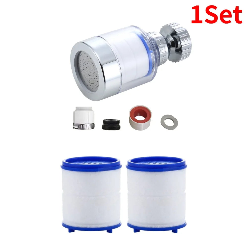 1-5Set Faucet Water Filter 360 Degree Rotating Splash Filters Remove Chlorine Heavy Metals Filtered Showers Head Bath Purifier ﻿