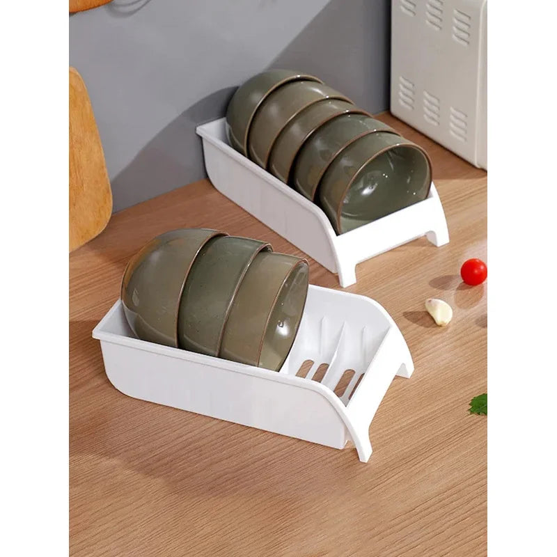 Dish Drain Rack Dinnerware Storage Organizer Cabinet Shelves Bowl Cup Rack Multifunctional Organizer Kitchen Supplies Holder
