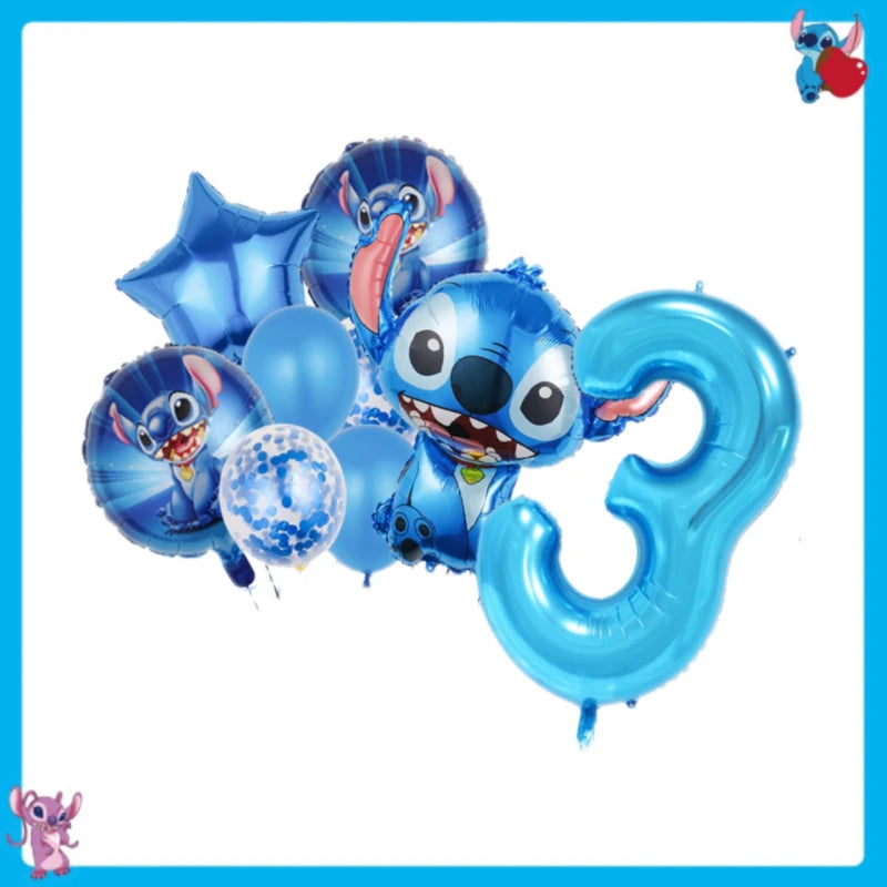 Disney Stitch Birthday Party Decoration Tableware Balloon Cup Plate Banner Backdrop Lilo And Stitch Theme Party Supplies Favors
